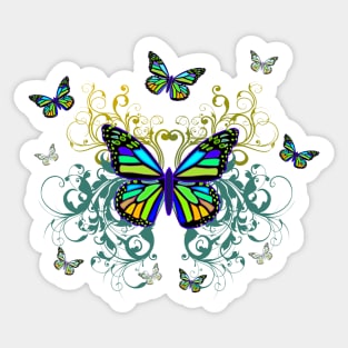 Artistic Butterfly Decoration Sticker